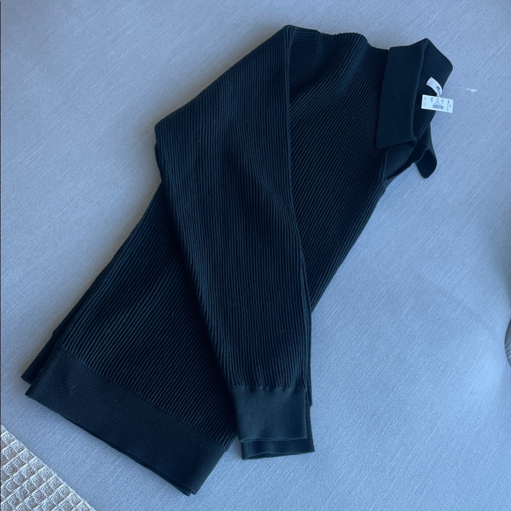 Madewell Cotton Shaker-Stitch Johnny-Collar Sweater Polo